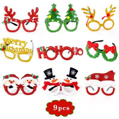 China Factory Advantage Cartoon Children's Christmas Toy Santa Claus Snowman Antler Christmas Glasses Creative Sight Christmas Decoration for sale