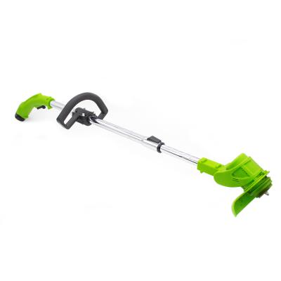 China Anti-skid mini lithium cordless garden 12v electric grass trimmer brush cutter with metal blade and free plastic blade for sale