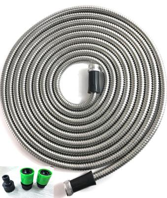 China Anti Abrasion USA ONLINE SHOP GARDEN SUPPLIER 304 316 Stainless Steel Strongest Garden Hose Metal Garden Hose for sale