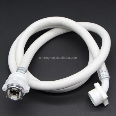 China IFB&LG Household Swirl PVC Washing Machine Parts White Inlet Hose With Steel Connector for sale