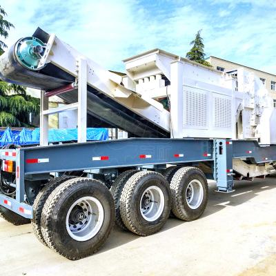 China Stone china new design wheel mobile crushing station, mobile impact stone crusher with vibrating screen for sale