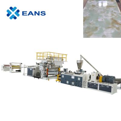 China Plates PVC Laminate Marble Stone Sheet Making Machine With UV Coating for sale