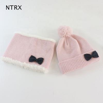 China Skullcap: 22*20/Snood: 24*18 Skullcap Scarf Set For Cute Kids Hat Beanie Hats And Scarf for sale