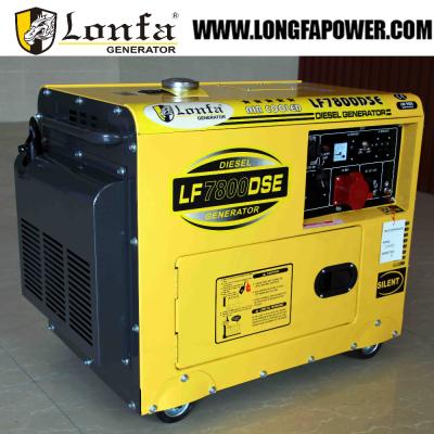 China 6kva diesel generator , 220/380 volt silent diesel price generator set LF7800DSE for sale