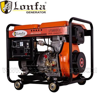 China Copper /Aluminum Is Optional 5.5kW 5500 Watt 5500W 186F Open Type Diesel Generator With ISO9001 for sale