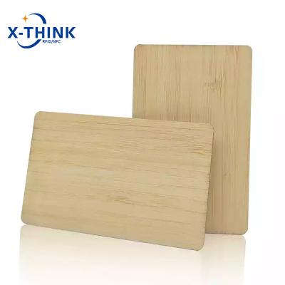 China Waterproof/Waterproof Recyclable Wooden Rfid Hotel Nfc Wooden Business Card Key Card Recyclable Custom Printing Bamboo Card for sale