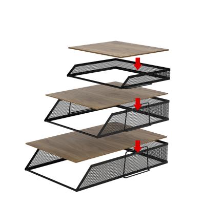 China New Eco-friendly Design 3 Tier Stackable Desk Supplies Organizer, File Document Letter Holder Desk Organizer Tray for sale