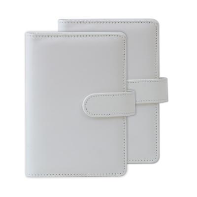 China Simple Style A6 Refillable PU Leather Notebook Reaper Binder 6 Ring Binder With Magnetic Buckle for sale