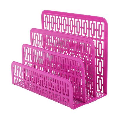 China Desk Organizer Metal Customized Pattern Office Stationery Office Mail Punched Letter Holder for sale