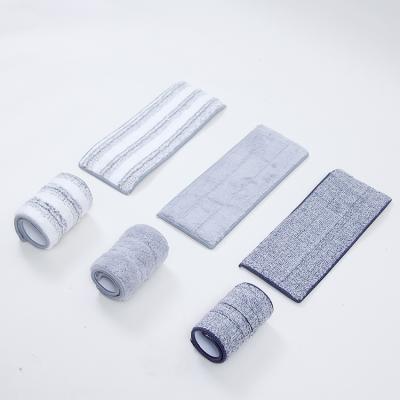 China Sustainable Microfiber Cloth Mop Roll Recycled Pet Microfiber Floor Lazy Wet Large Lazy Dust Flat Cloth Cleaning for sale