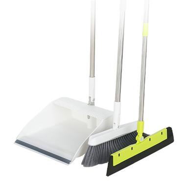 China Eco-friendly Broom & Broom Set Dustpan & Pickup Brushes Dustpan With Hair Collector for sale