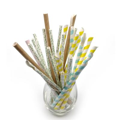 China 100% Food Grade Disposable Hot Portable Disposable Drinking Paper Straw Customized Paper Straws for sale