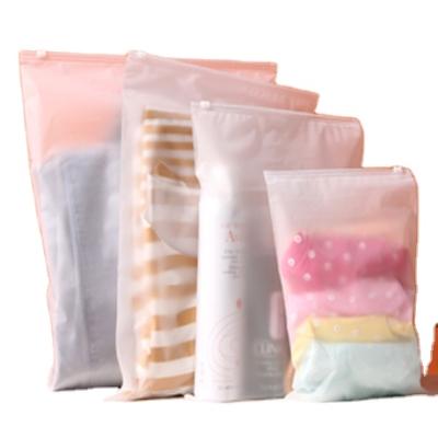 China HWF Disposable PE Travel Storage Plastic Zipper Bag Waterproof EVA Translucent Bag Ziplock Bag Packaging for sale