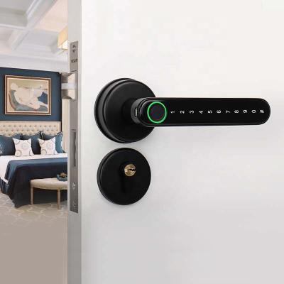 China New arrival zinc alloy electronic fingerprint door locks split digital lock control by ttlock APP for wooden door for sale