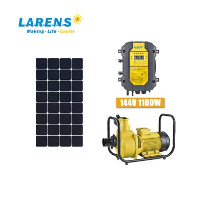 China Outdoor Solar Water Pumps LARENS Irrigation And Agriculture DC 1100W Bldc Solar Pump Big Flow For Agriculture for sale