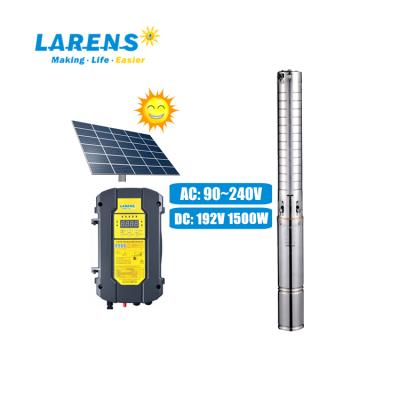 China Irrigation and Agriculture LARENS 3 inch AC DC 1500W SS Impeller Solar Water Pump for Agriculture for sale