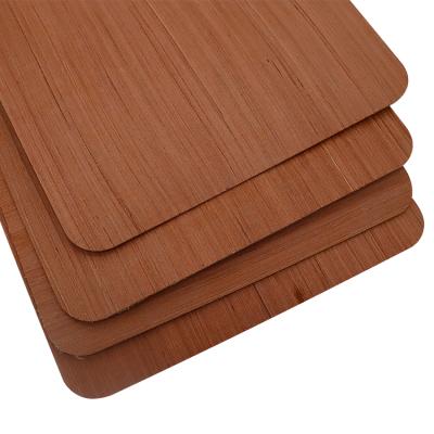 China 5mm Traditional Waterproof Sublimation Plywood Sheets Gurjan Red Color Face Veneer for sale