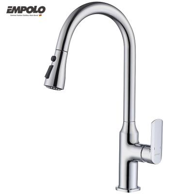 China Flexible Sense Faucets Brass Faucets Factory Pull Down Single Handle Sink Mixer Taps Torneira Chromed Cozinha To Pull Out Kitchen Faucet for sale