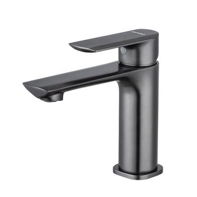 China Modern Design Gunmetal Color Bathroom Modern Basin Faucet Water Faucet Brass Toilet Faucets Taps for sale