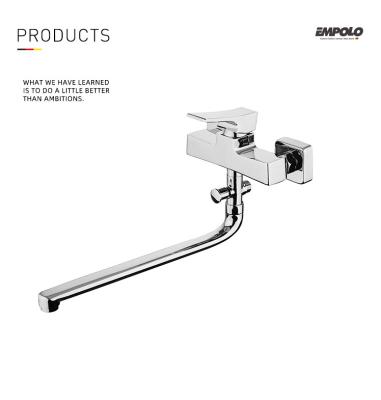 China Without Chrome Brass Contemporary Hot Cold Water Single Handle Bathtub Shower Room Sliding Bar EMPOLO Shower Faucet Long Tub Spout Modern Single Mixer for sale