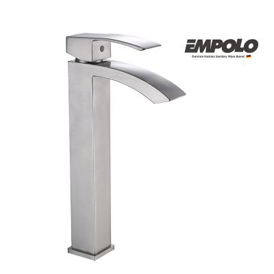 China Modern Single Bathroom Faucet Chrome Plating Handle China Brass Basin Mixer Tap for sale