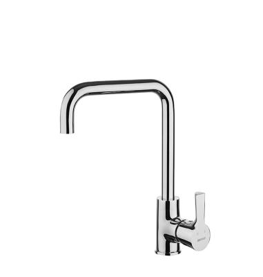 China Modern Low Price Good Quality For Project Single Handle Kitchen Faucet Chrome Kitchen Sink Mixer for sale