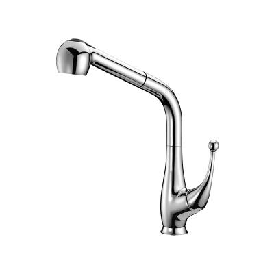 China Kitchen Faucet Modern Design Bridge Kitchen Faucet Solid Brass Water Taps Pull Out Kitchen Faucets With Sprayer for sale