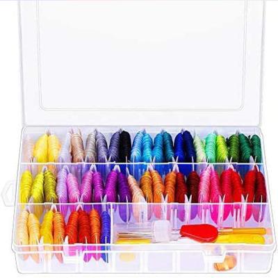 China 67Pcs Cross Stitch Kits Embroidery Floss Sewing Kit For Friendship Bracelet String Making With Organizer Box For DIY Handmade Craft for sale