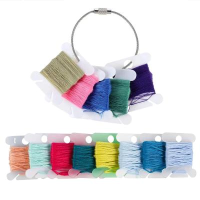 China Plastic Cross Stitch Bobbins Floss Set Bobbin Thread Card Embroidery Floss with Organizer Holder Sewing Tools DIY Thread Stitch for sale