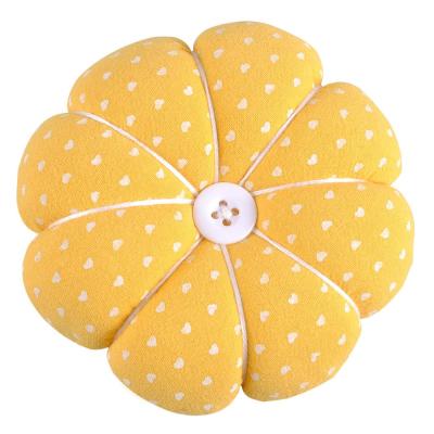 China Pumpkin Style Pin Cushion Pillow Needles Holder Craft Wrist Strap Sewing Pin Cushions for sale