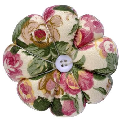 China Flower Pin Cushion Polka Pumpkin Wearable Needle Sewing Pin Cushions Sewing Pins Quilting Backing for Wrist Sewing Pin Cushions for sale