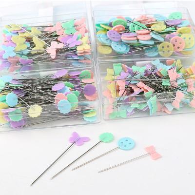 China Jewelry Butterfly Flower Button Head Flat Head Pins Straight DIY Craft Dressmaker Jewelry Decoration Sewing Quilting Pin for sale