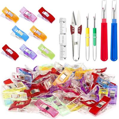 China 16pcs Tool Sewing Clips Trimming Scissor Nipper Seam Rippers Soft Tape Kit Sewing Measure for DIY Handmade Craft for sale