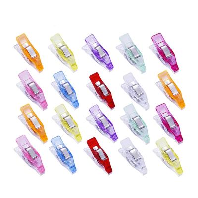 China 100Pcs Plastic Sewing Staples Plastic Quilting Opening Safety Crocheting Knitting Staples Assorted Colors Binding Staples Paper for sale