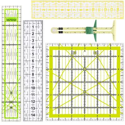 China 5pcs Ruler Rectangle Square Ruler Fabric Cutting Sewing Acrylic Quilting Quilting Ruler with Grid Lines for Sewing and Quilting Crafts for sale