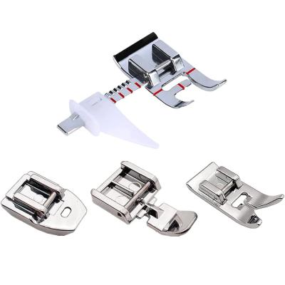 China 4pcs Adjustable Stainless Steel Zipper Invisible Foot Guide Sewing Machine Presser Foot Fits For Household Low Leg Sewing Machine Accessories for sale