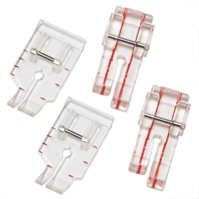 China Household Multifunctional Sewing Machine 2pcs Clear Vision 1/4 Inch Presser Foot Sewing Machine Quilting Presser Foot Fit For Low Singer Janome etc. of leg sewing machine. for sale