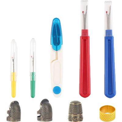 China 9Pcs Stitch Sewing Ripper Sewing Tool Kits Sewing Thimble Finger Protector for DIY Embroidery Sewing Quilting Supplies for sale