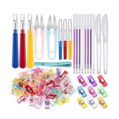 China 29PCS Hand Sewing Quilters Tool Kit Sewing Rippers Sewing Staples Heat Erasable Fabric Marking Pen for DIY Embroidery Tailoring for sale