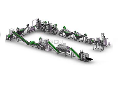 China 1500kgh Plastikwiederverwertungshaustier-Reinigungs-Linie der waschmaschinen-90KW Debaler zu verkaufen