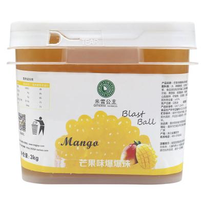 China Milk tea ice base drinks dessert bread mango ball boba 3kg puff ball fruit flavor jumping material for milk tea fruit tea ice base for sale