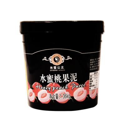 China Bread Peach JAM 1.36KG Flavored Fruit Mash Bread Block Peach Sauce Cream Desser Milk Tea Drinks Desser Strong Snack Jam for sale