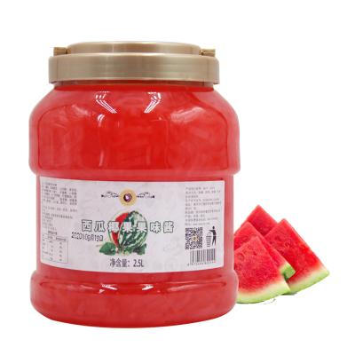 China Concentrated Coconut Nata Ice Cream Watermelon Flavor Coconut Flesh Freeze 2.5L Fruit Sauce Jam Material For Milk Tea Soft Drinks Milkshake Decoration for sale