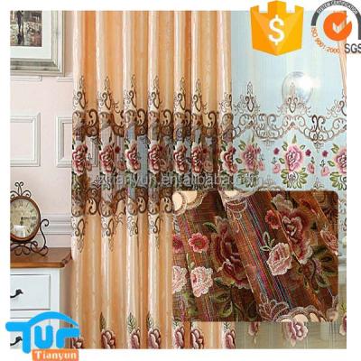 China Wholesale blackout fashion design fabric for curtain, china water solution embroidery curtain fabric for sale