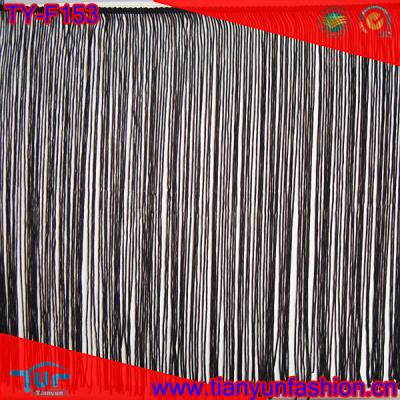 China Fancy Black Tassel Fringe Long Trim Fringe Long Trim Fringe for sale