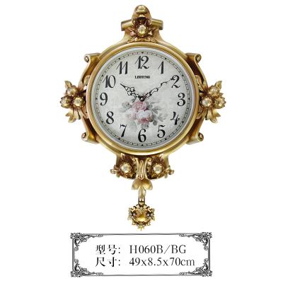 China Vintage Antique Style Oval French Wall Clock Galerie du Gaston H060B Wall Clock for sale