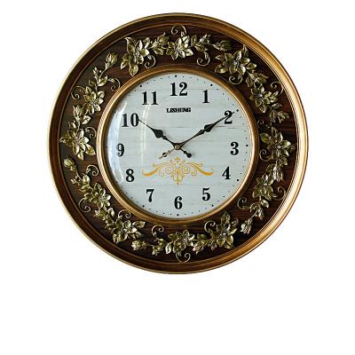 China Antique Style 16 Inch Round Plastic Home Antique Decorative Wall Clock BD8285GE for sale