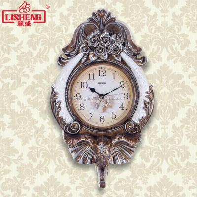 China B8151 Antique Classic Plastic Elephant Wall Clock /classic Quartz Plastic Wall Clock for sale