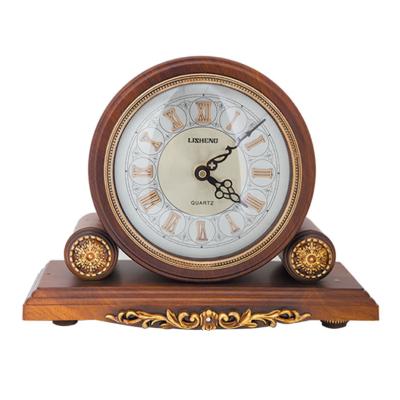 China Polyresin Antique Decoration Old Style High Class Clock Desk 1357-11 for sale