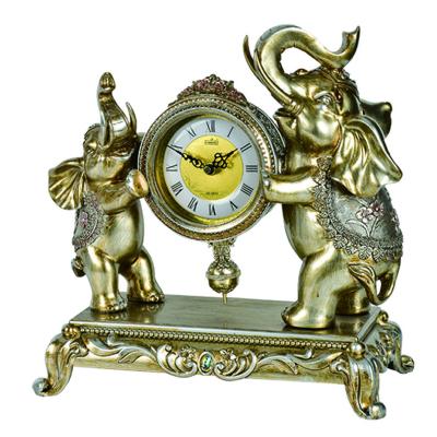 China New custom antique style table clock desk clock elephant clock made in China 1456 for sale